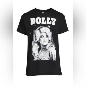 Men’s Black Graphic Tee with Dolly Print